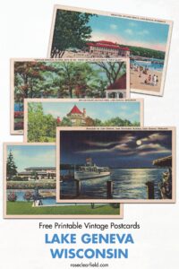 Free Printable Vintage Postcards Lake Geneva Wisconsin