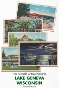 Free Printable Vintage Postcards Lake Geneva Wisconsin
