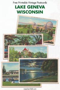 Free Printable Vintage Postcards Lake Geneva Wisconsin