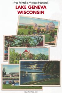 Free Printable Vintage Postcards Lake Geneva Wisconsin