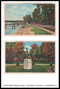 Vintage Lake Geneva Postcards 8.5x11 Pages Preview
