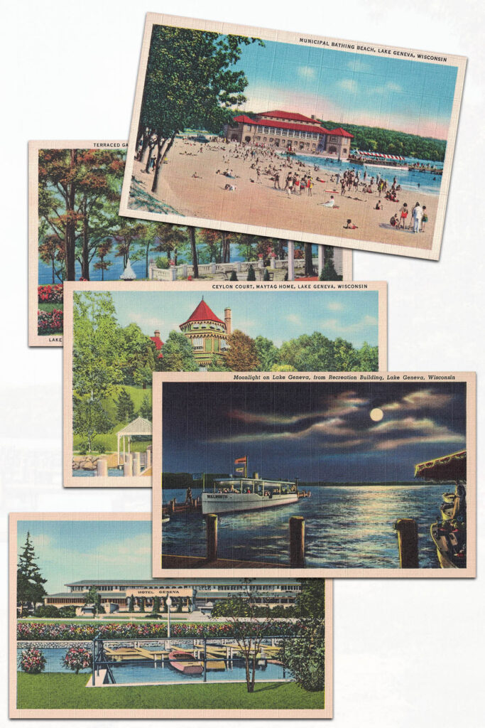 Vintage Lake Geneva Postcards Preview 1