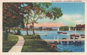 Vintage Postcard Wisconsin Lake Geneva Williams Bay Preview