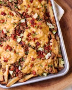 Bacon Cheeseburger Loaded Fries Kinda Healthy Recipes