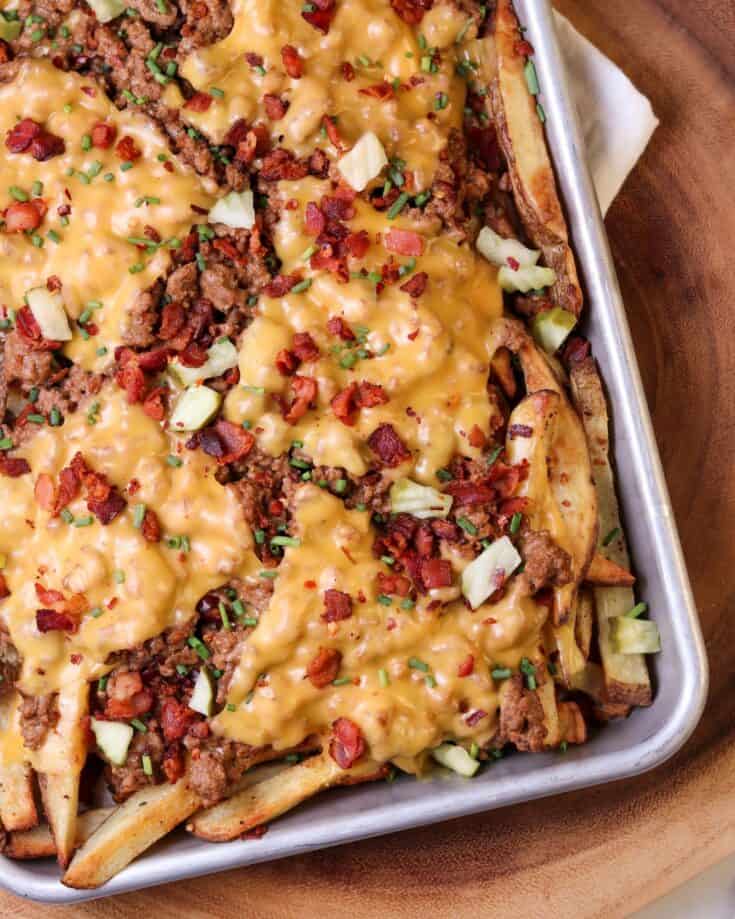 Bacon Cheeseburger Loaded Fries Kinda Healthy Recipes