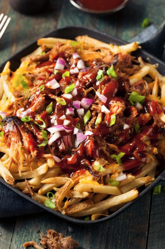 Barbecue Pulled Pork Loaded Fries Fat Girl Skinny