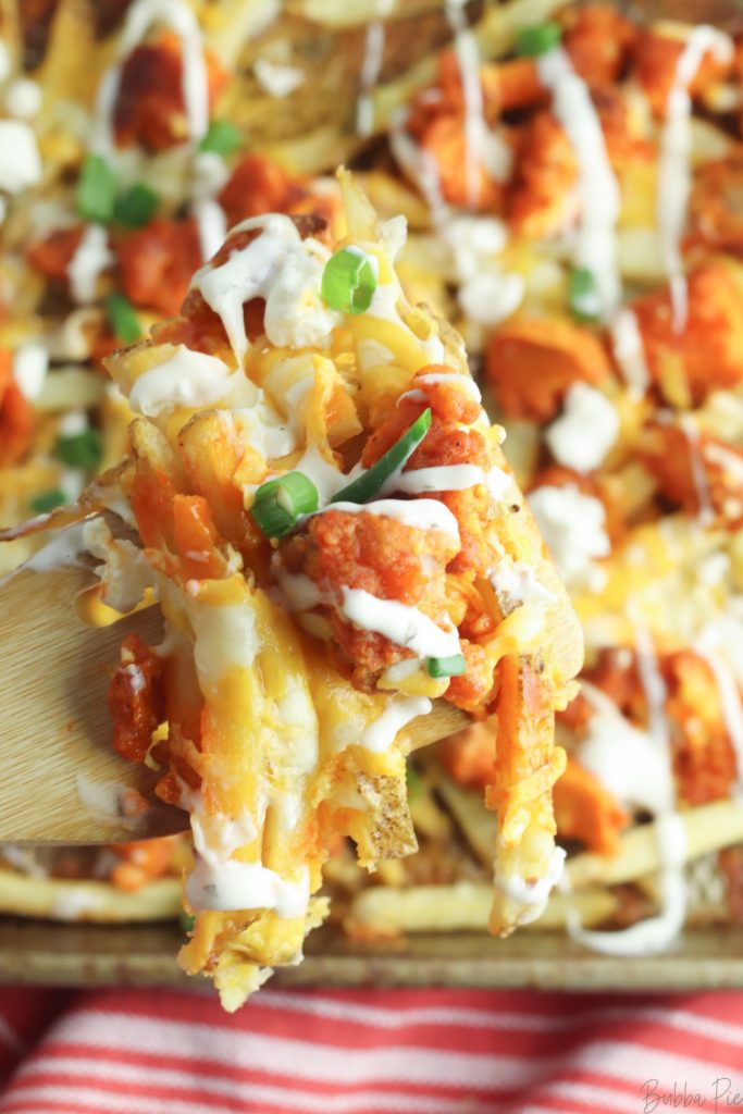 Buffalo Chicken Loaded Fries BubbaPie