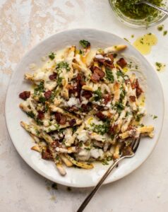 Chimichurri With Chipotle Bacon Loaded Fries How Sweet Eats