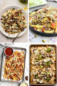 Loaded French Fry Recipes Four Photo Collage