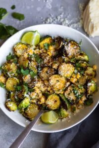 Mexican Street Corn Brussels Sprouts Dash of Mandi