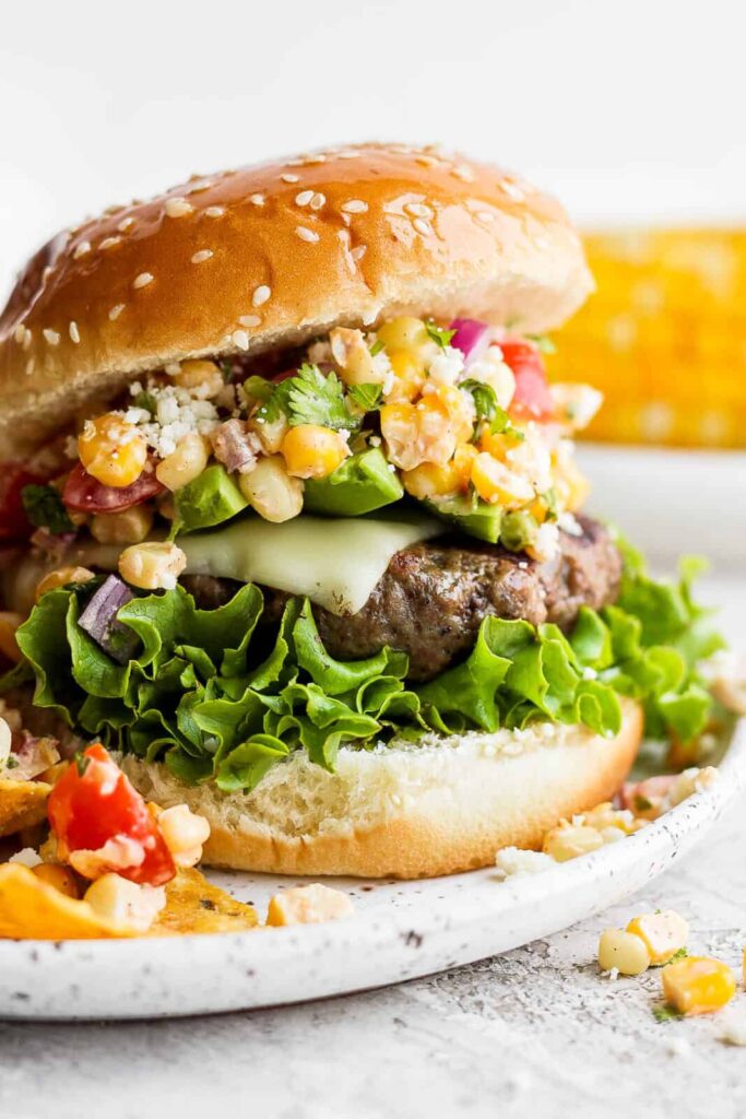 Mexican Street Corn Burger The Wooden Skillet