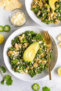 Mexican Street Corn Kale Salad Eating Bird Food