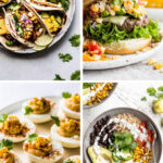 Mexican Street Corn Recipes Four Photo Collage