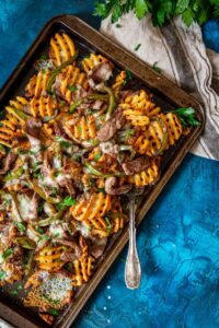 Philly Cheesesteak Loaded Fries Girl Carnivore