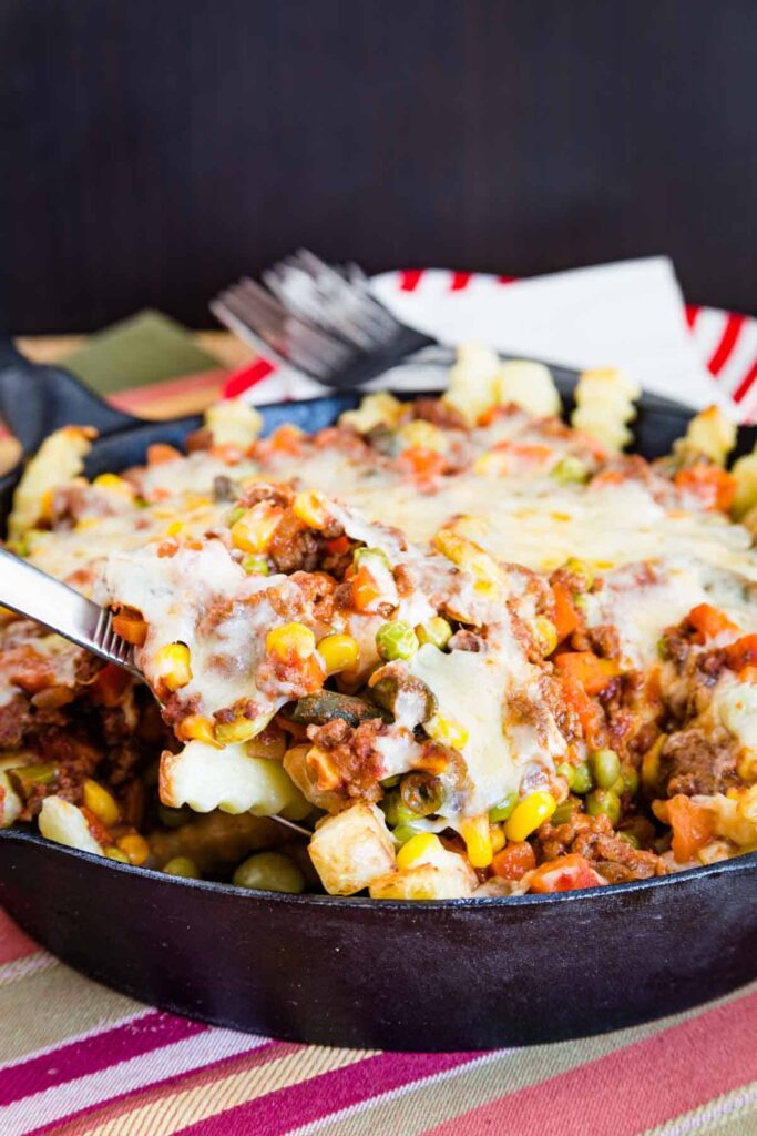 Shepherd's Pie Loaded Fries Cupcakes and Kale Chips