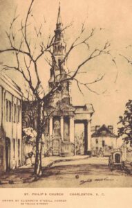 Vintage Postcard South Carolina Charleston Elizabeth O'Neill Verner St. Philip's Church Preview