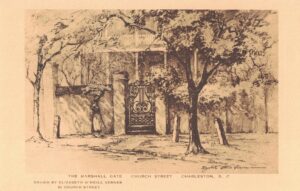 Vintage Postcard South Carolina Charleston Elizabeth O'Neill Verner The Marshall Gate Preview