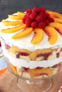 Peach Raspberry Sangria Trifle Life Love and Sugar