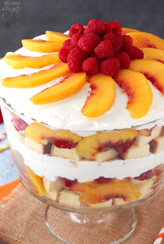 Peach Raspberry Sangria Trifle Life Love and Sugar