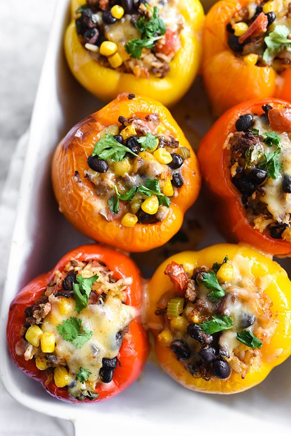 Southwestern Stuffed Peppers FoodieCrush
