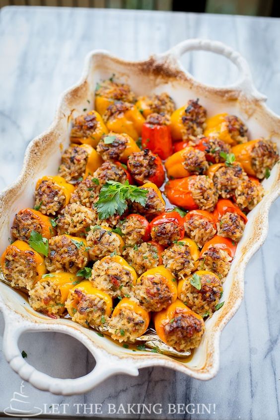 Stuffed Mini Peppers Let the Baking Begin