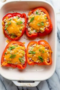 Tuna Melt Stuffed Peppers Feel Good Foodie