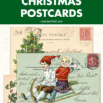 12 Free Printable Vintage French Christmas Postcards