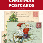 12 Free Printable Vintage French Christmas Postcards