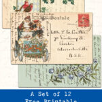 A Set of 12 Free Printable Vintage French Christmas Postcards