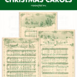 Printable Vintage Green Illustrated Christmas Carols