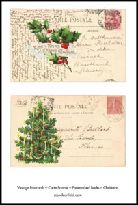 Vintage Carte Postale Christmas Postcards 8.5x11 Pages Preview